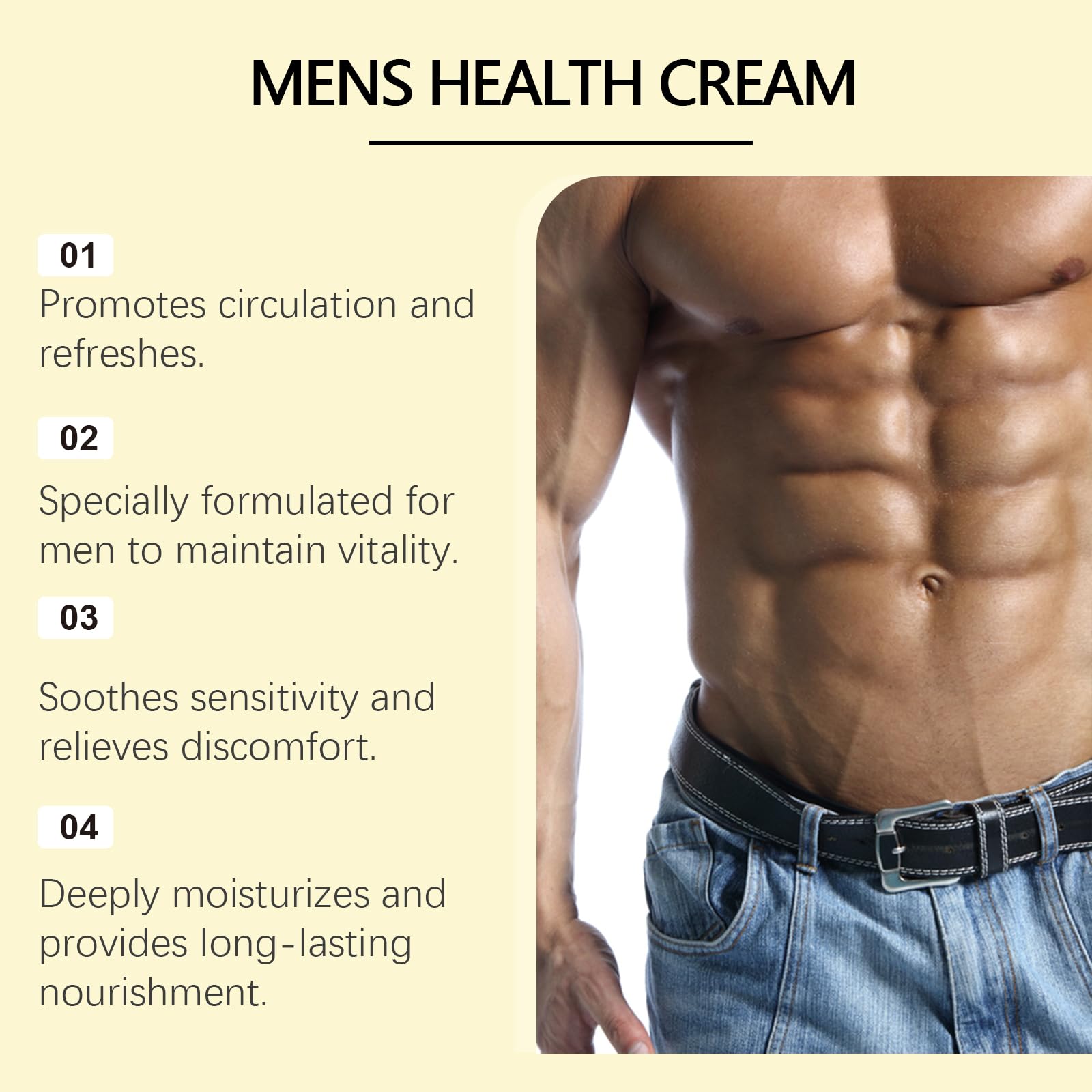 Peak Force Men's Health Creme, Tagescreme mit Kräuterextrakten, sanfte, natürliche Inhaltsstoffe, schnell einziehend und nicht fettend (6PCS)