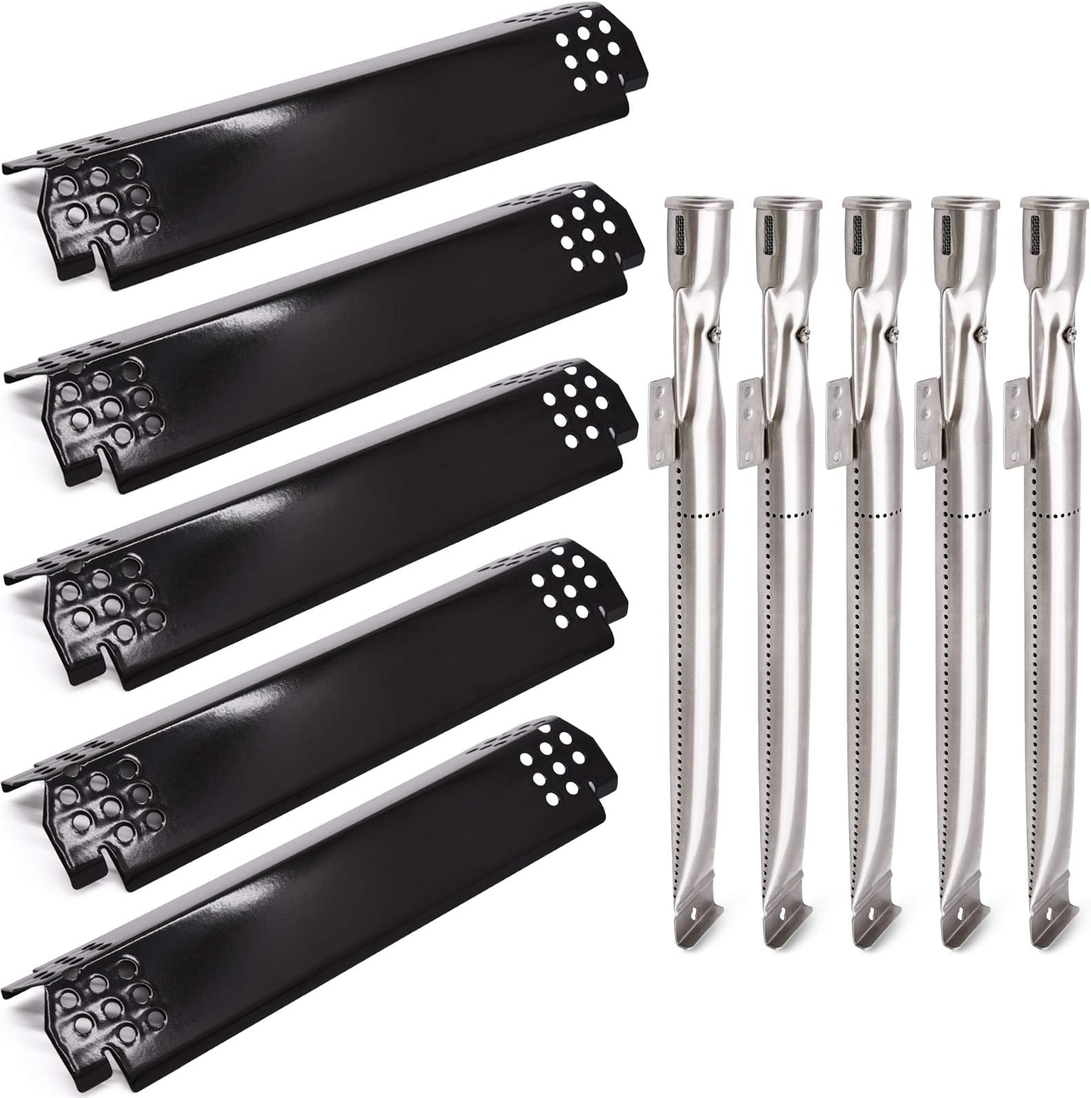Grill Replacement Parts for Nexgrill 720-0888, 720-0888N, 720-0830H, 720-0864, Members Mark 720-0882D Grill, 5-Pack Heat Plate Shields Burner Tubes Parts for Nexgrill 720-0888 5 Burner Grill