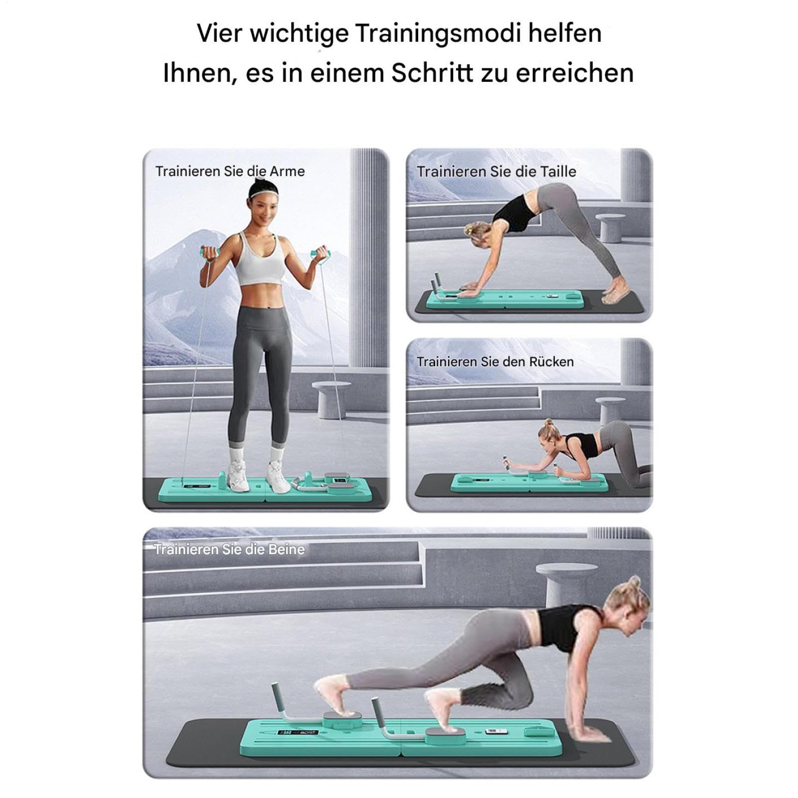 Pilates Reformer – Tabla de entrenamiento para abdominales, tabla de entrenamiento de cuerpo entero, multifuncional, dispositivo de fisioterapia, dispositivo doméstico para entrenamiento físico para