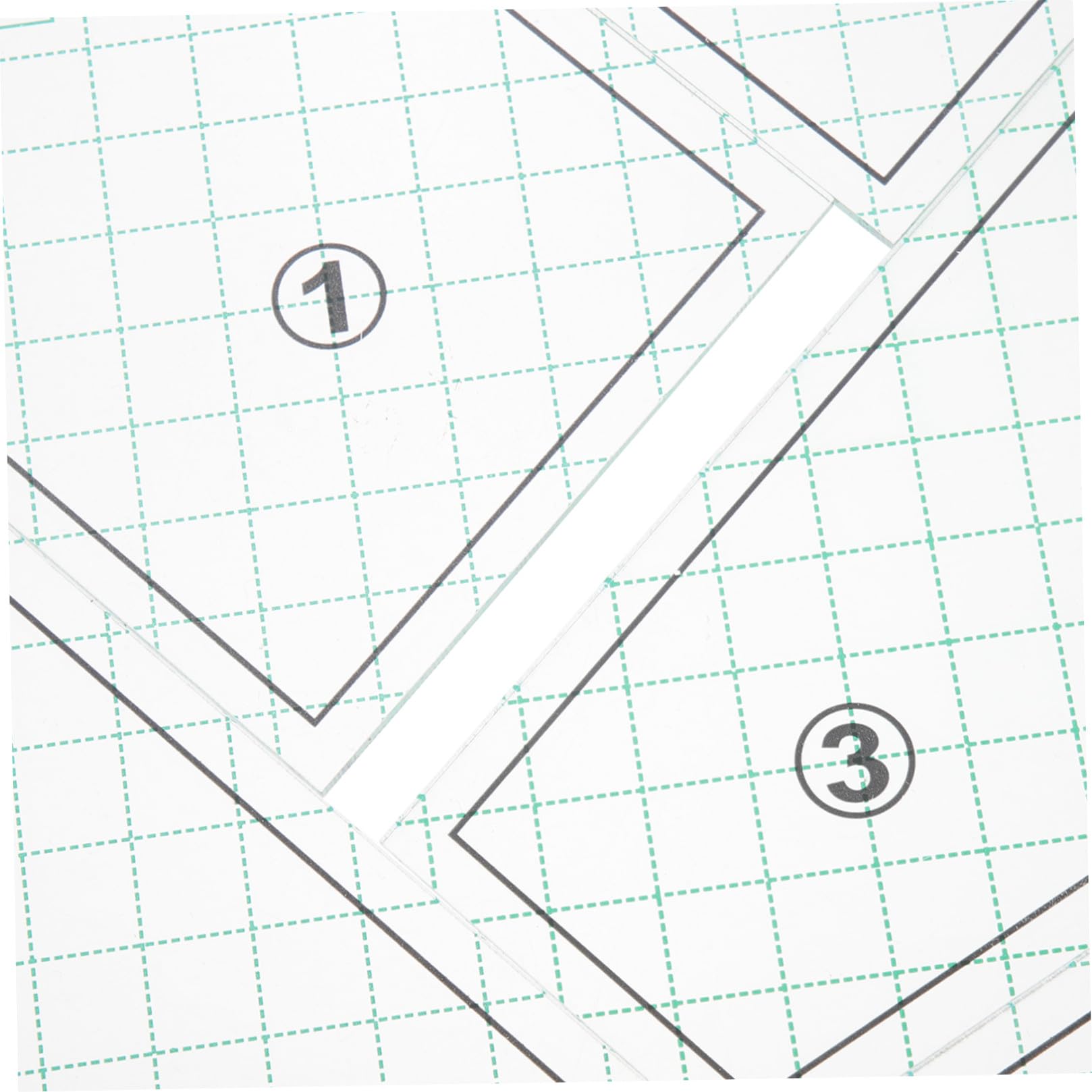 Righello per Cucire in Plastica 5 Pezzi Modello per Trapuntatura e Taglio Tessuti Guide per Sartoria e Patchwork