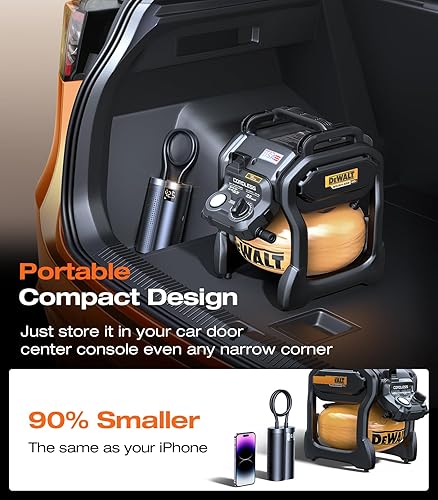 Miniatura 5 de VICMARS D63 Inflador de neumáticos inalámbrico compresor de aire portátil para automóvil rápida y precisa Bomba de neumáticos de automóvil con