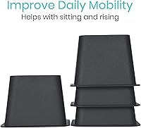 Vista 10 de Vive Bed Risers Heavy Duty (4 Pack - 5 Inch) - Furniture Lifts Risers for Couch, Table, Desk, Chair & Dorm Bed Risers for Bed Frame - Leg Elevator