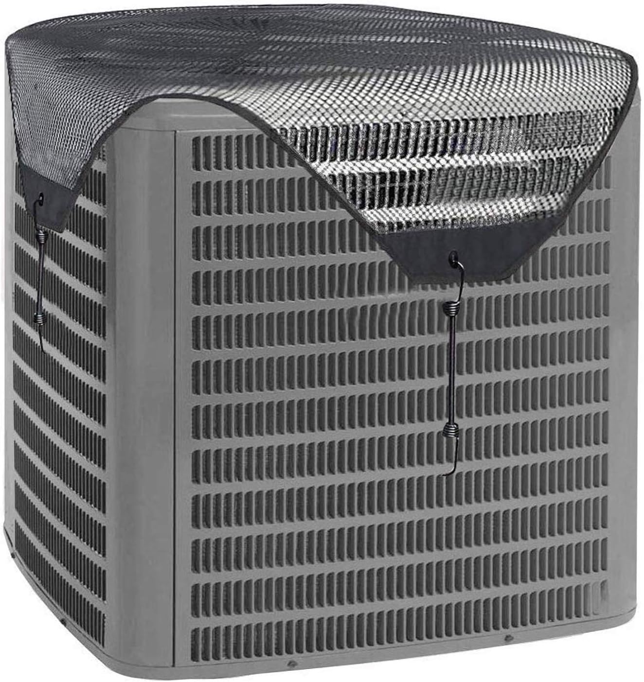 Air Conditioner Leaf Guard Central air conditioning cover Keeps Out Leaves Cottonwood and Debris-Black (32X32)