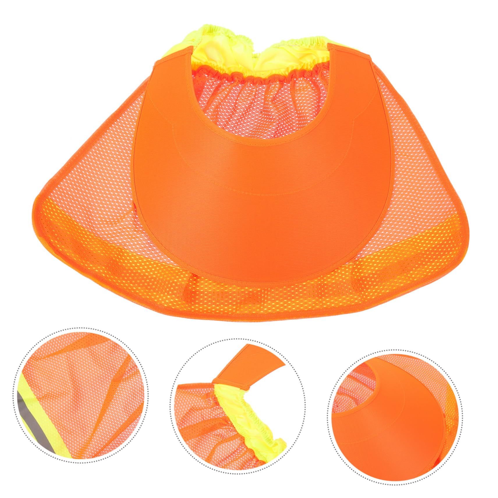 SHINEOFI Casco de Seguridad de protección Solar Cuello protección Solar de construcción Lleno Borde Sombrero Duro Parasol de ala Completa Sombra de Casco Neto