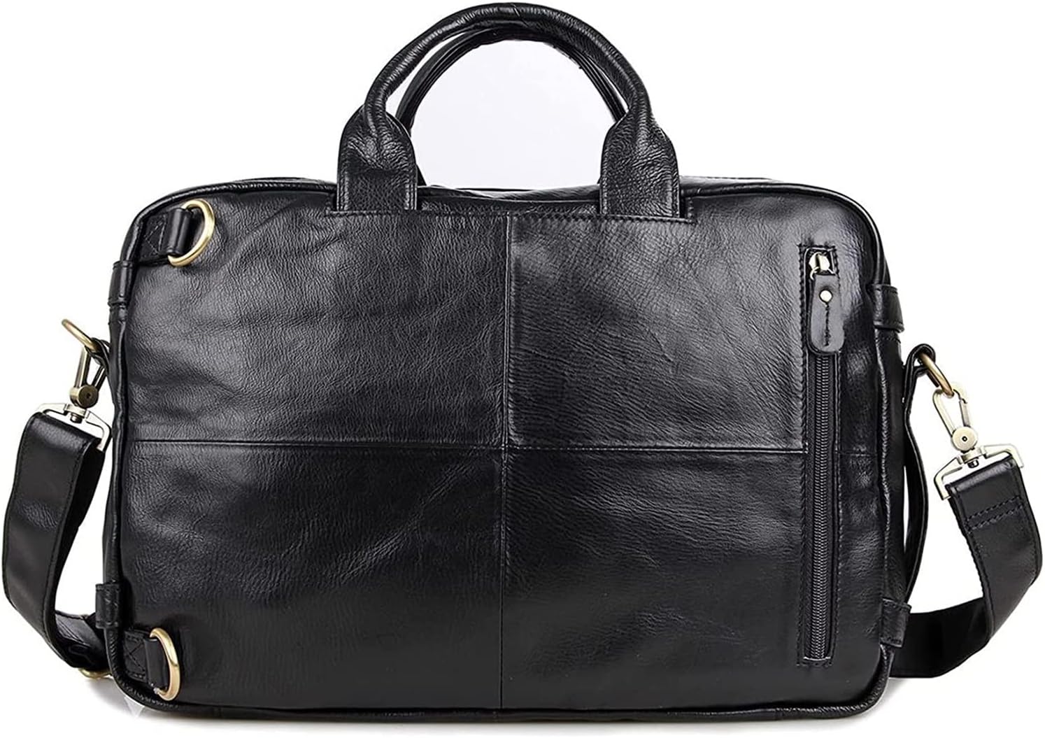 Leather 17inch Laptop Backpack Briefcase Big Capacity Shoulder Bag Tote Satchel Messenger bag