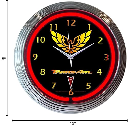 Miniatura 2 de Neonetics Reloj de pared Trans Am Neon de 15 pulgadas