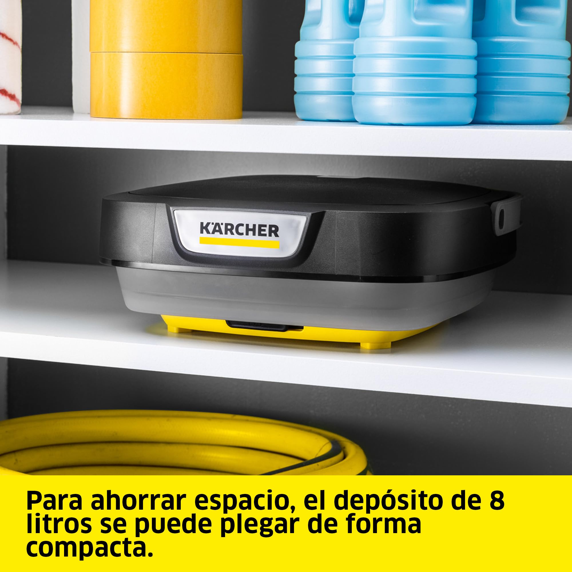 Kärcher hidrolimpiadora móvil OC 3 Foldable, Limpieza para Bicicleta, Camping y jardín, Baja presión, batería de Ion de Litio, depósito de Agua Plegable: 8 l, Boquilla de Chorro Plano/Chorro puntual