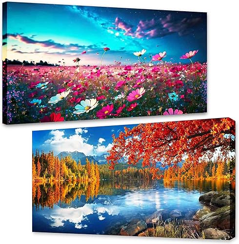 Miniatura 8 de TOCARE Paquete de 6 kits de pintura de diamantes para adultos principiantes, puesta de sol, playa, kits de arte de diamantes para adolescentes