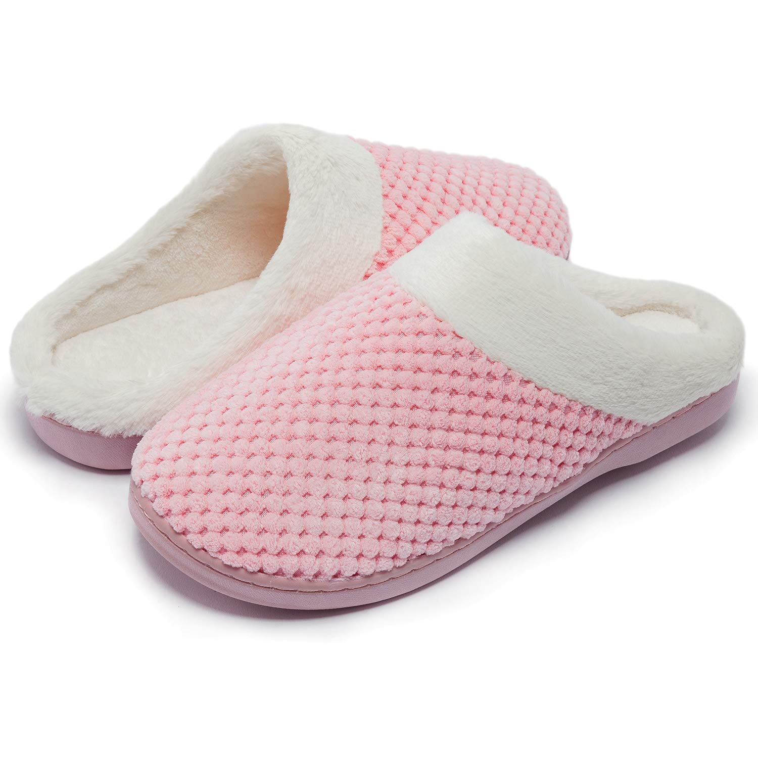 Kuako Inverno Pantofole Donna Peluche Ciabatte Caldo Comode Scarpe da Casa Antiscivolo Memoria Schiuma Pantofole Interno Esterno