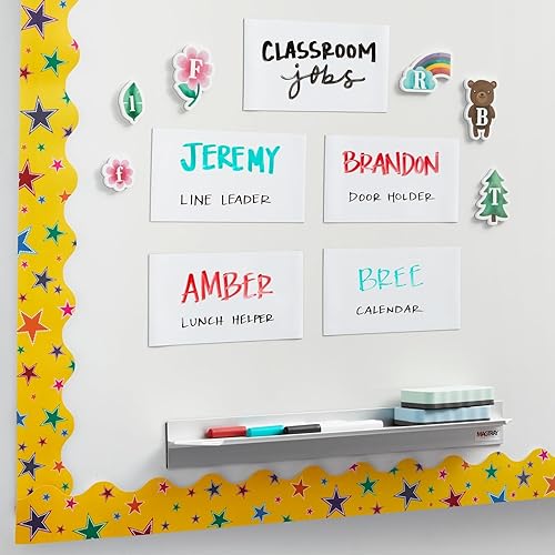 Miniatura 2 de Bright Creations Rollo de cinta magnética de borrado en seco, 4 pulgadas x 15 pies, color blanco, 1 rollo, cinta magnética para organización de