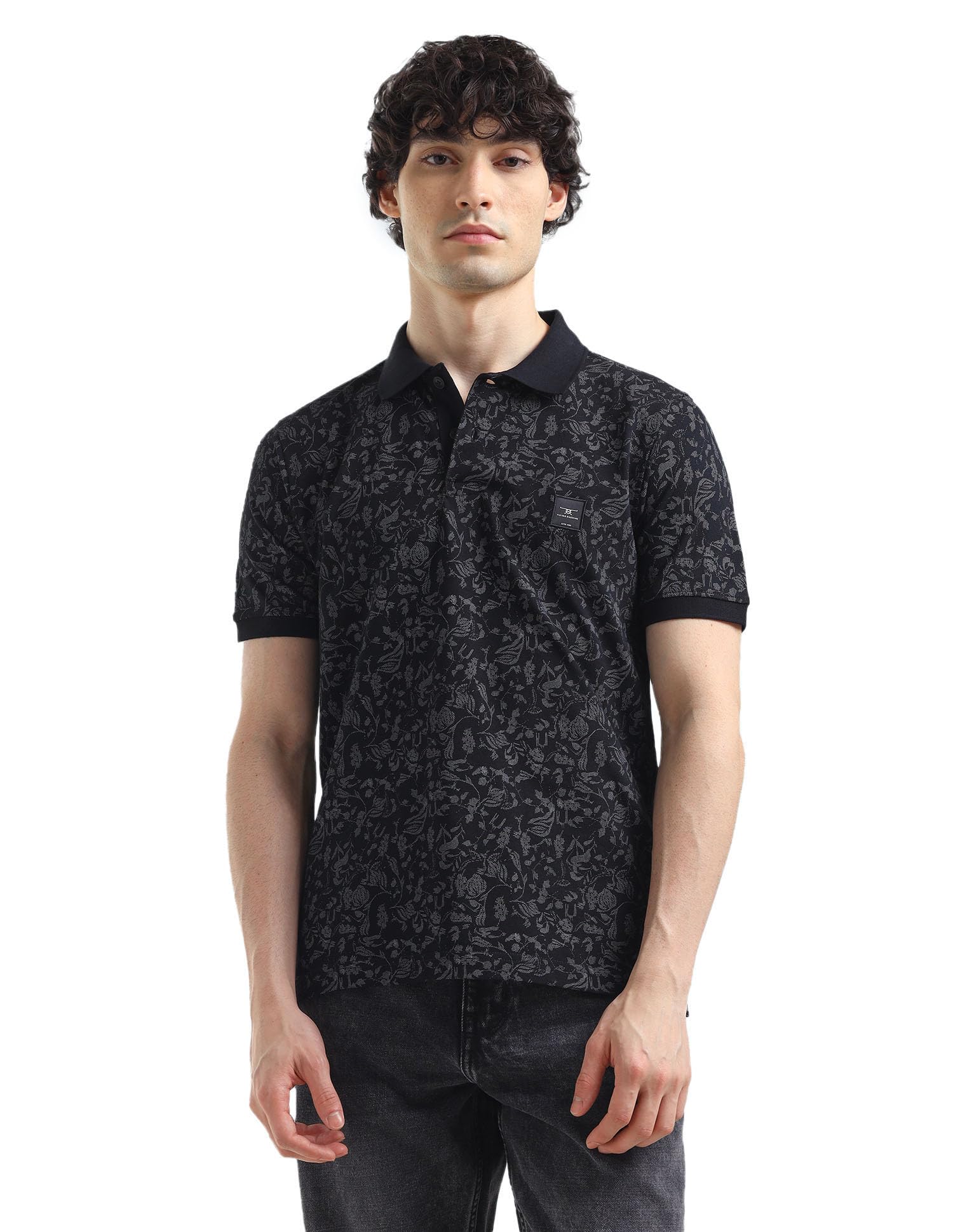 flying machine Men's Regular Fit Polo T-Shirt | Printed Pattern-picture-26