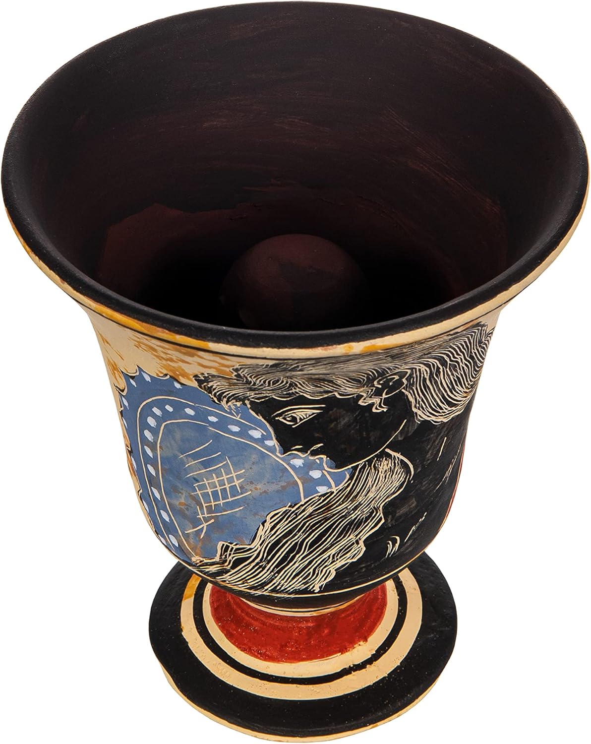 Pythagoras Cup of Justice Pythagorean Fair Mug Ancient Greek Goddess Aphrodite Hand Painted Ceramic