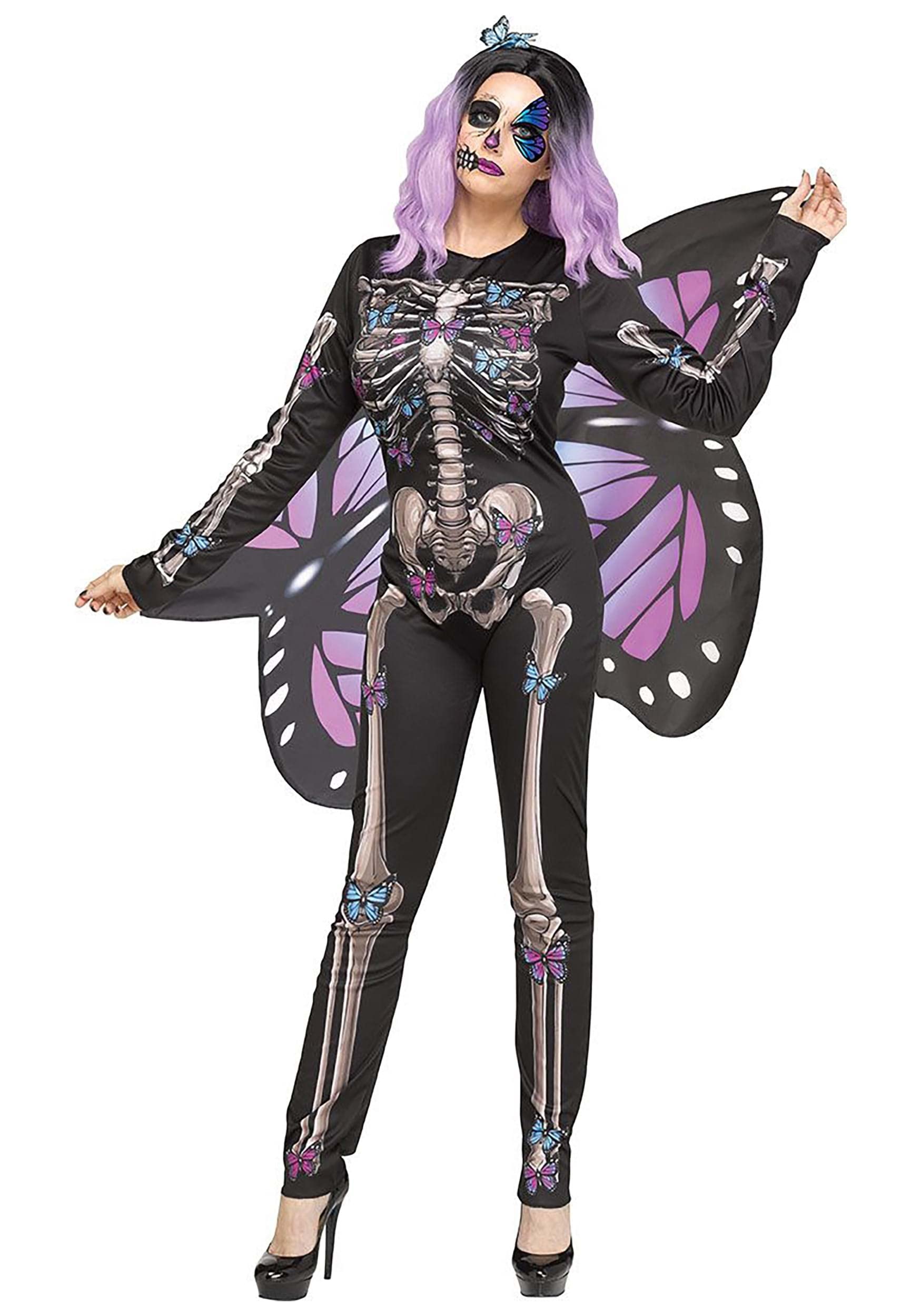 Costume Squelette Papillon Ajusté pour Soirée Gothique - 4
