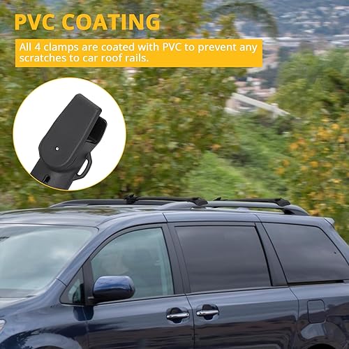 Miniatura 3 de Barra transversal de techo para Jeep Wrangler JK JL Unlimited 2 y 4 puertas, acero resistente para el cuerpo principal Wrangler 2007-2023, barras