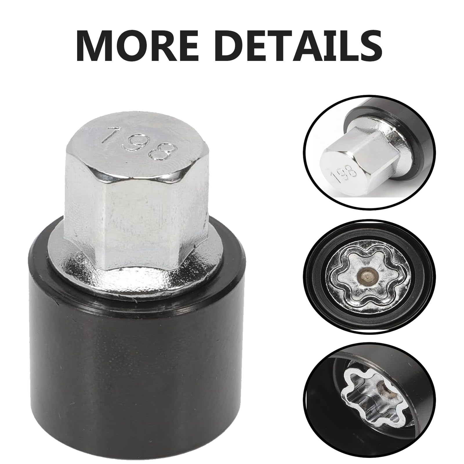 Dadi Di Bloccaggio Ruota Anwangda ABC4/15PT - 2 Pezzi Con 15 Denti, Antifurto, Per Auto Come Magotan E Bora