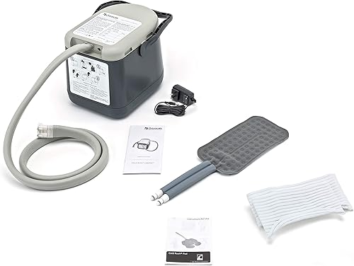 Ossur Cold Rush - Sistema de máquina de terapia compacta con almohadilla rectangular, ergonómica, almohadilla ajustable incluida, silenciosa, ligera