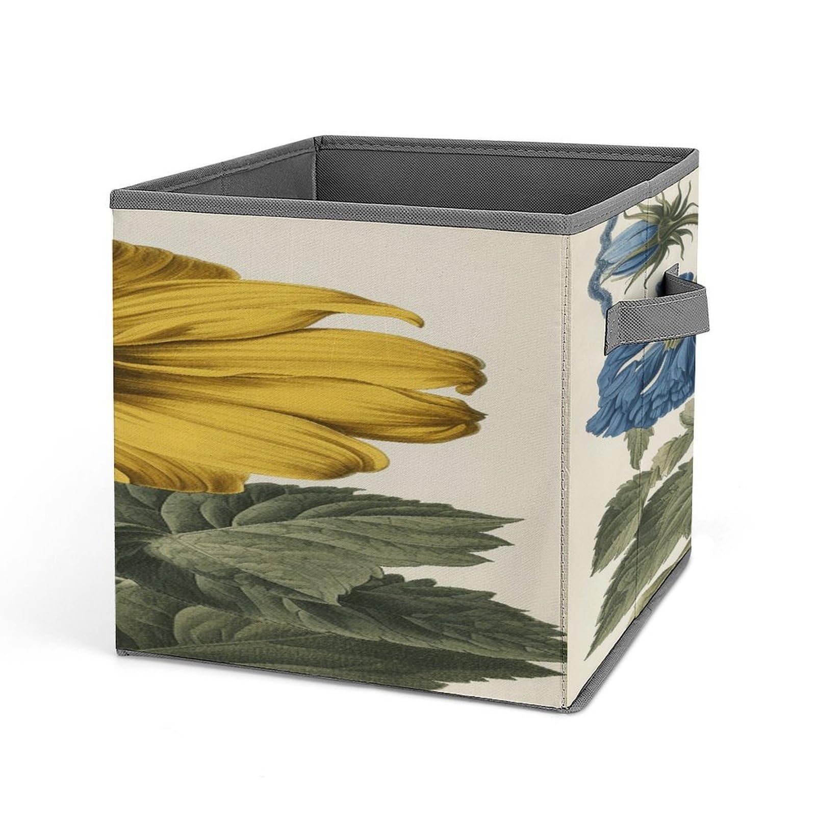 Fekiloot Style A Yellow Flower Stem Storage Bins Storage Baskets