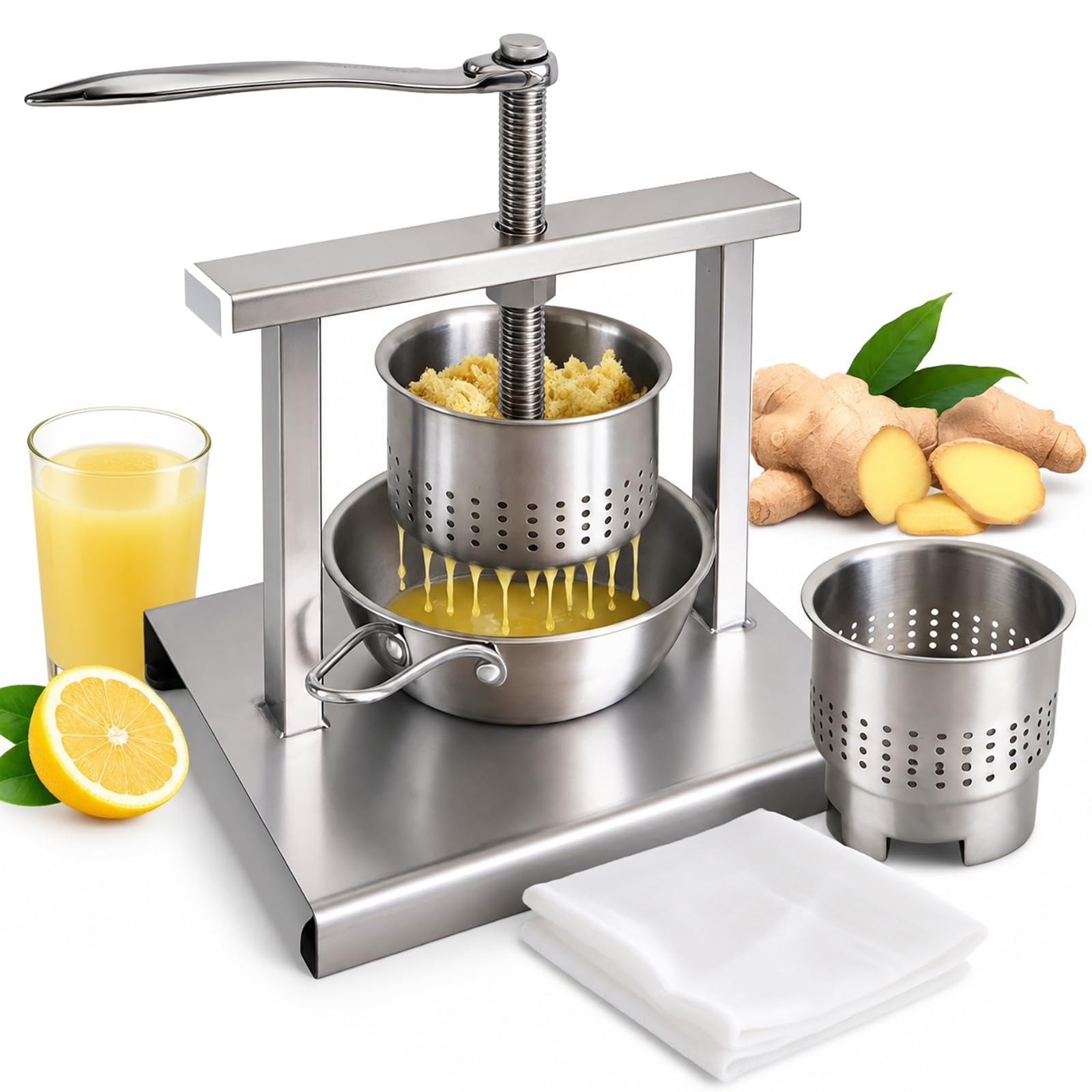 Spremiagrumi Manuale, Estrattore di Frutta con Sacchetto Filtro