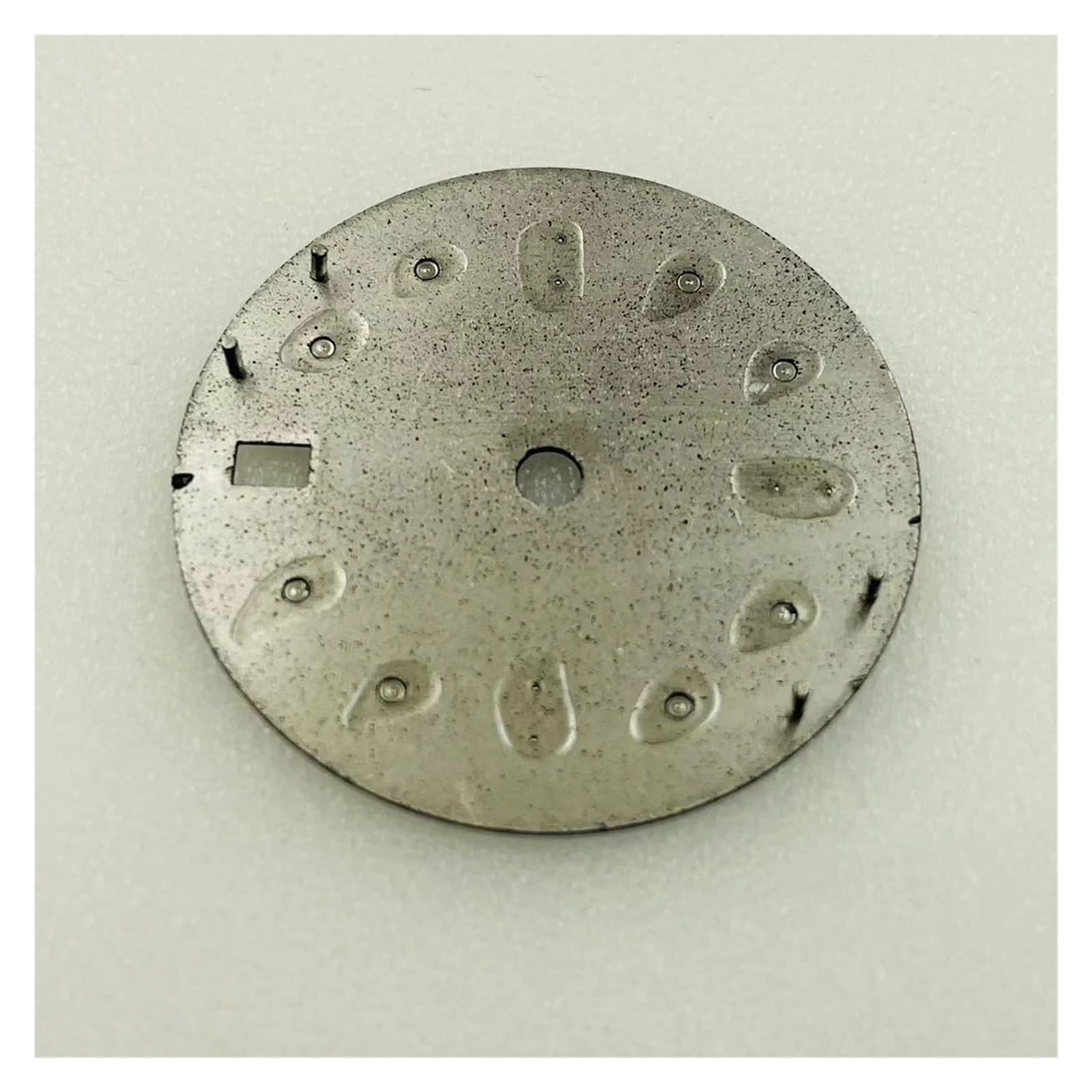 ZHGUIMING Cadran S GMT de 28,5 mm for Montre à Mouvement NH34/NH35, Accessoires de Modification, Index argenté Lumineux Bleu, fenêtres de Date, Partie de Cadran Noir(A4)