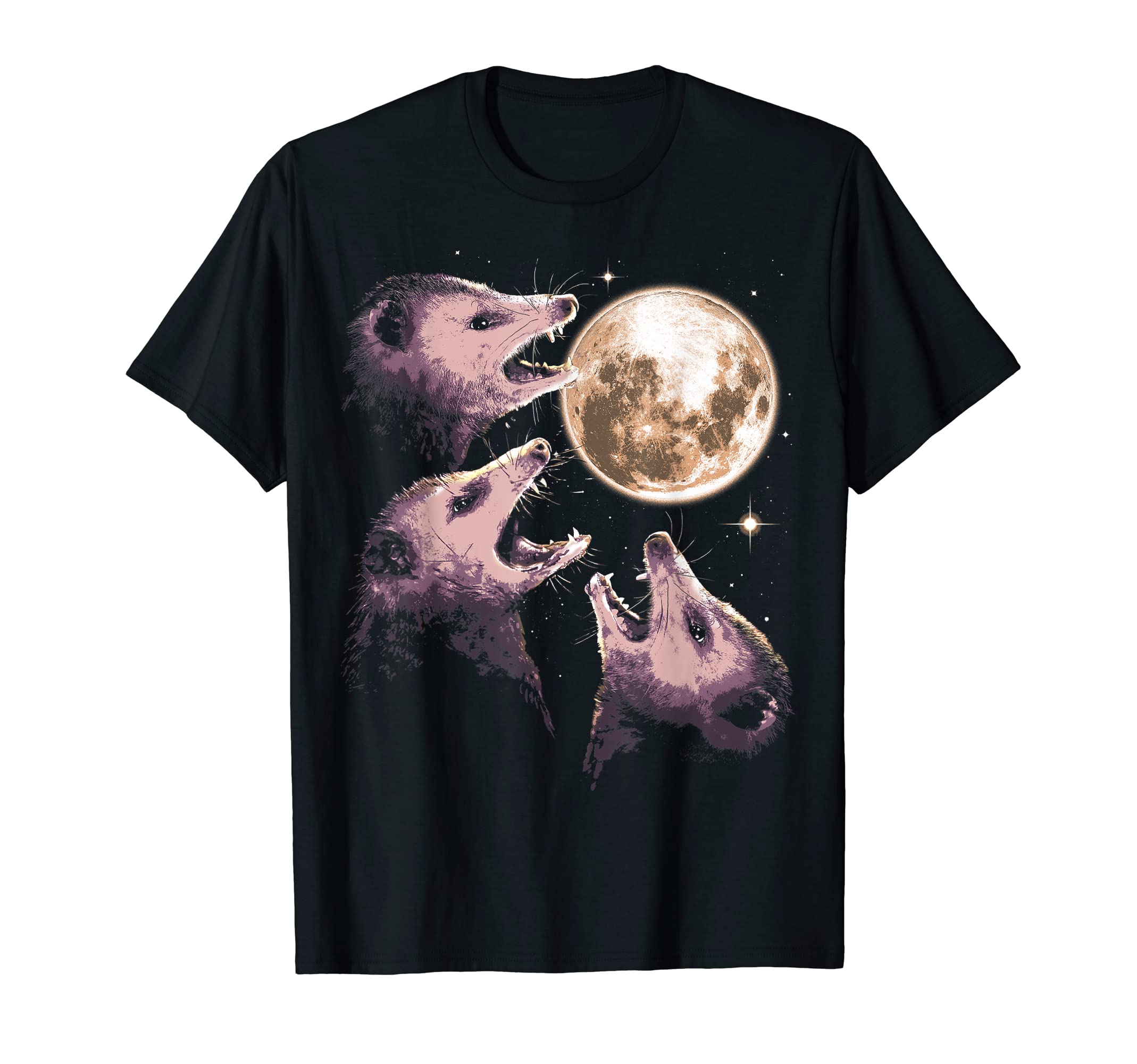 The Opossum MountainThree Opossums Howling at the Moon Funny Possum 3 Opossum T-Shirt
