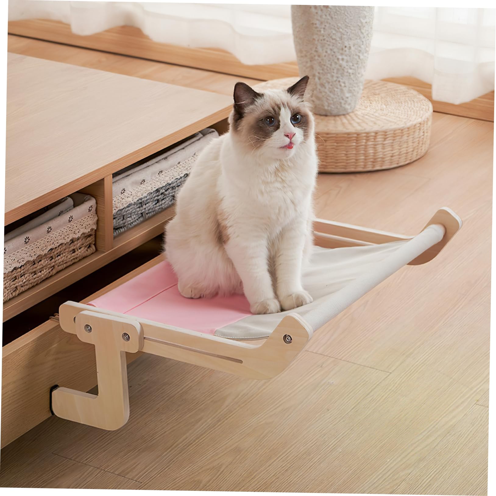 BESPORTBLE Thickened Cat Window Hammock Easy Install Pet Bed Comfortable Perch for Indoor Cats