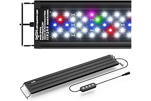 LED Aquarium Light for Plants-Full Spectrum Fishtank Light with Timer