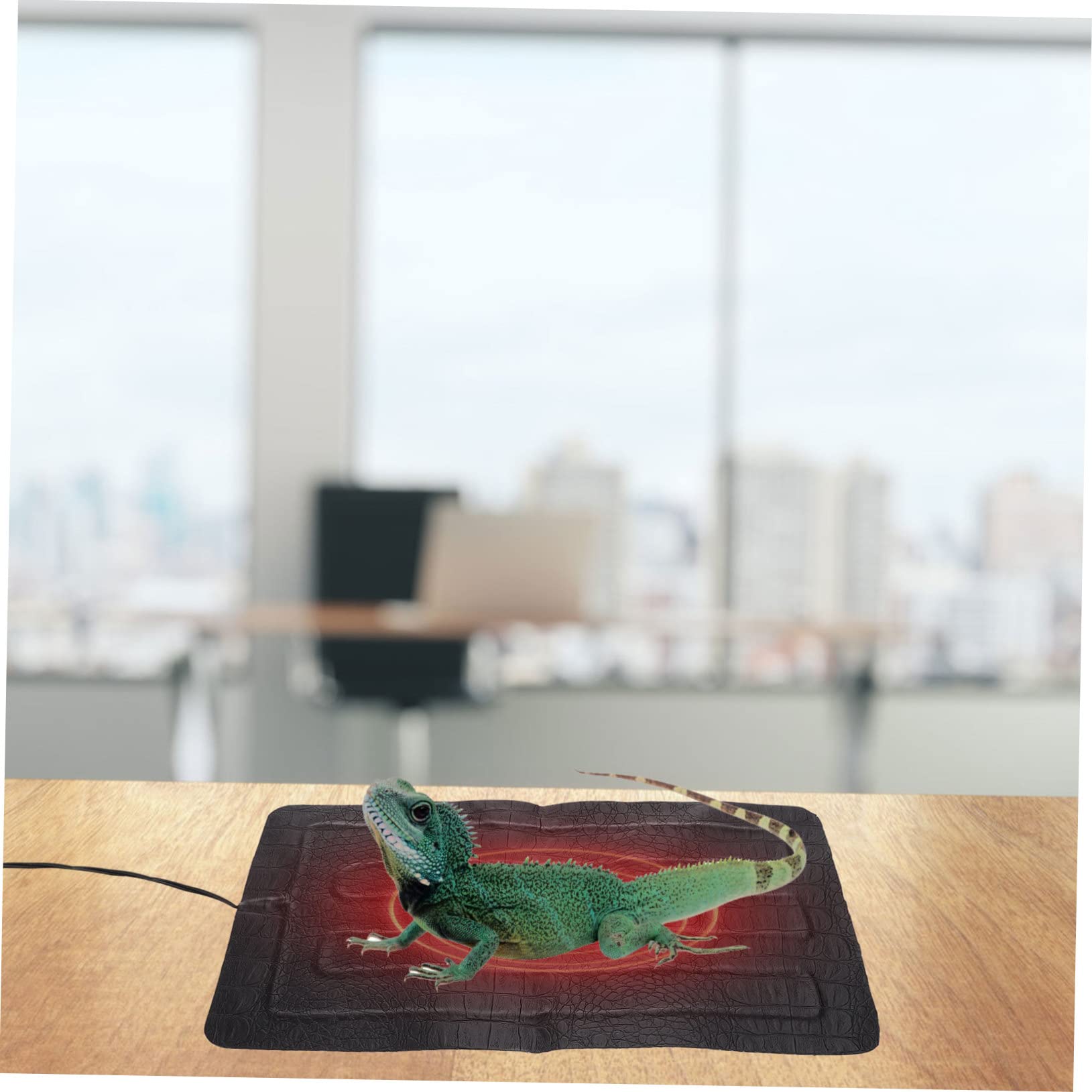 YARNOW Alfombra Térmica para Reptiles y Mascotas Pequeñas USB Control de Temperatura 3 Niveles, Sintético Texturizado Tipo, 33x18 Cm, para Terrarios y Uso Exterior en Invierno
