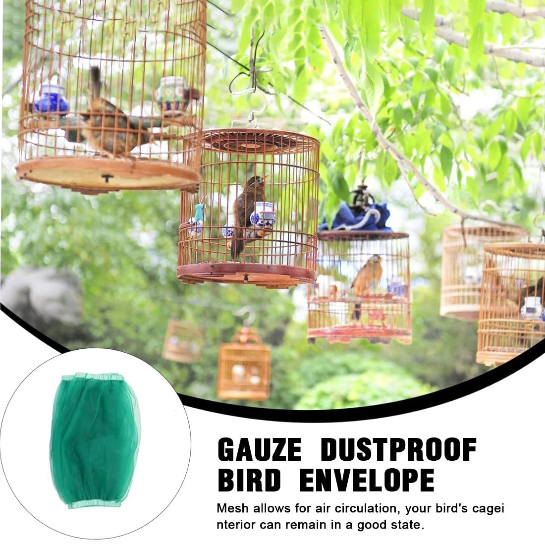 Copertura Per Gabbia Uccelli JEYORZY - Rete Nylon Antipolvere, Catcher Semi, Universale - Foto 8