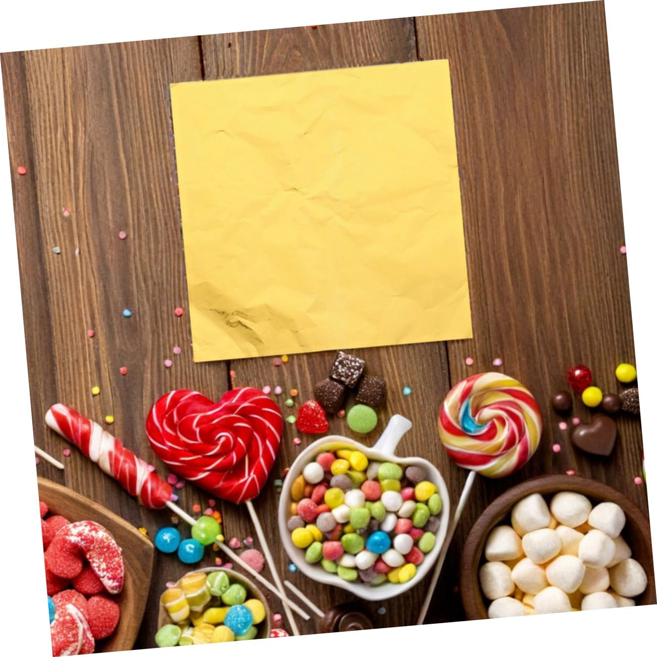 IMIKEYA 200pcs Stylish Aluminum Foil Wrapping Candy Wrappers Freshness Retaining Material for Diy Chocolates Snacks