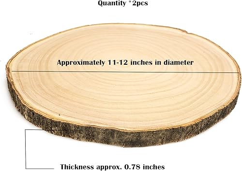 Miniatura 2 de Rebanadas grandes de madera sin terminar para centros de mesa, 1 pieza de 9 a 10 pulgadas, centros de mesa de madera natural para mesas, centros de