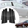 6pcs Glossy Black Exterior Door Window Pillar Posts Molding Cover Panel Trim Stickers Side Door Window Cover Trim Kits for Honda Accord 10th Gen 2018 2019 2020 2021 Accessories