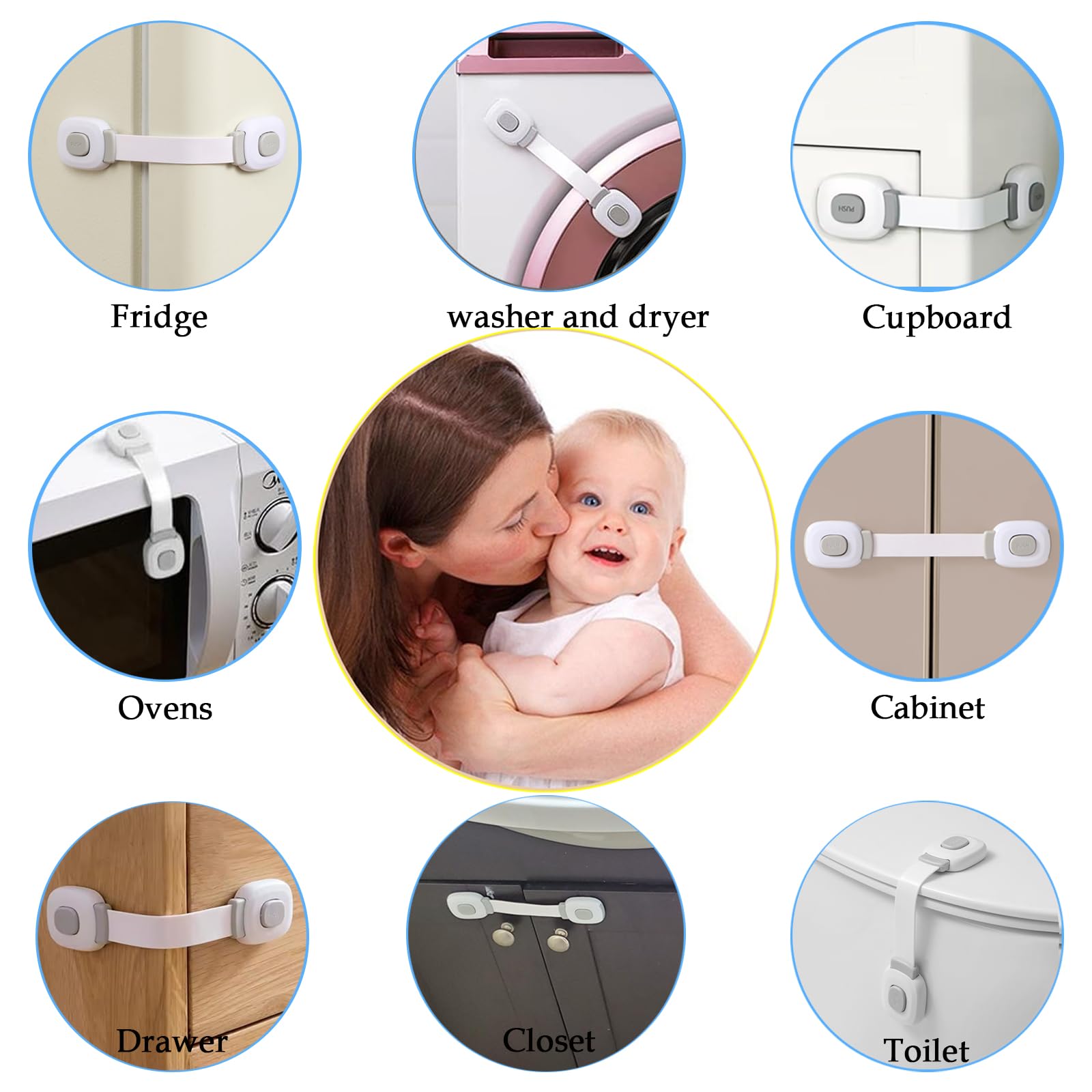 Fursafe&Q Baby Cabinet Locks - Child Safety Locks -5 Fursafe&Q Baby Cabinet Locks - Child Safety Locks -5