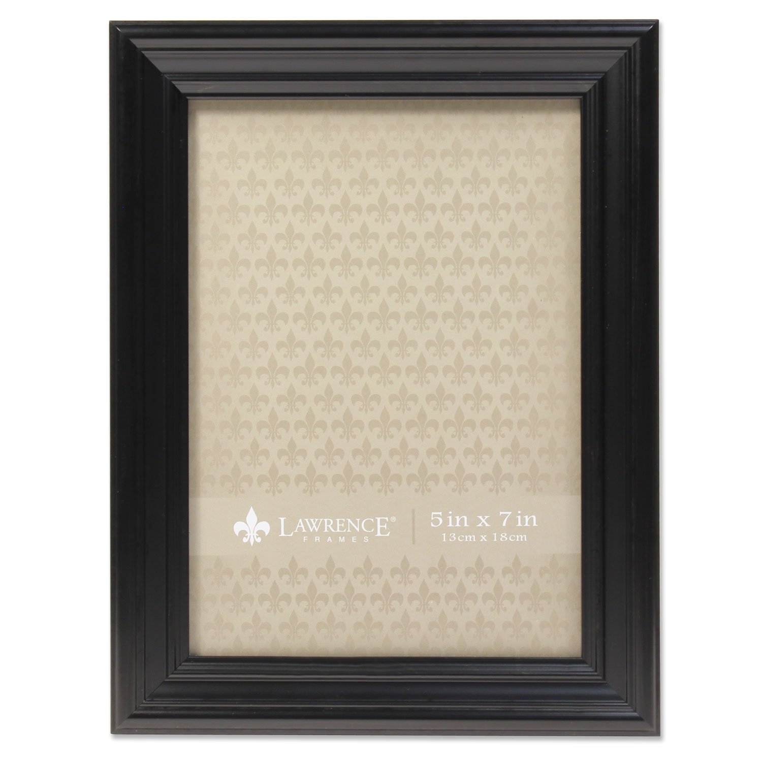 Lawrence FramesBlack 5x7 Classic Detailed Picture Frame