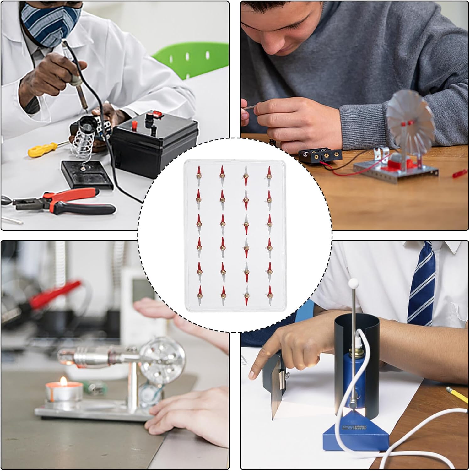 iplusmile Magnetic Field Demonstrator Science Learning Kit with Magnetic Needles and Storage Box Physics Teaching Prop for Magnet Experiments Middle School Classroom Use 5.98 X 4.13 X 0.78 in image 4