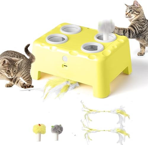 Miniatura 7 de Juguetes interactivos para gatos de interior, juguetes interactivos 2 en 1 para gatos adultos de interior aburridos, juguete electrónico automático