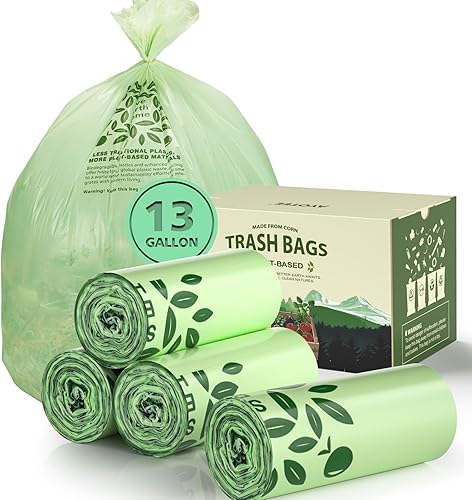 Miniatura 8 de 200 bolsas de basura AYOTEE pequeñas, pequeñas bolsas de basura compostables de 1.2 galones, fuertes bolsas de compostaje sin perfume, pequeñas