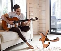 Vista 6 de Wooden Guitar Stand, Detachable Non-Slip Wood Guitar Stand Holder Floor for Acoustic Electric Classical Bass Guitars