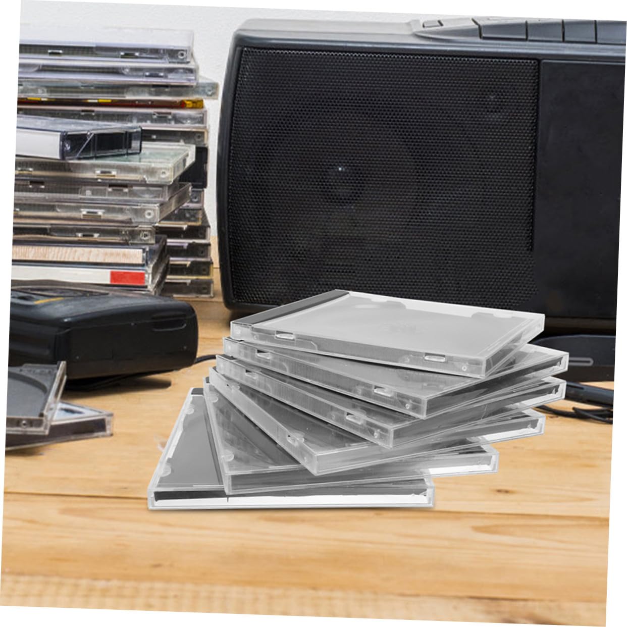 10 pezzi Custodie Trasparenti per CD Dvd in Plastica da Protezione Sicura per Dischi Contenitori Versatili per e Scuola Design Chiaro per Facile