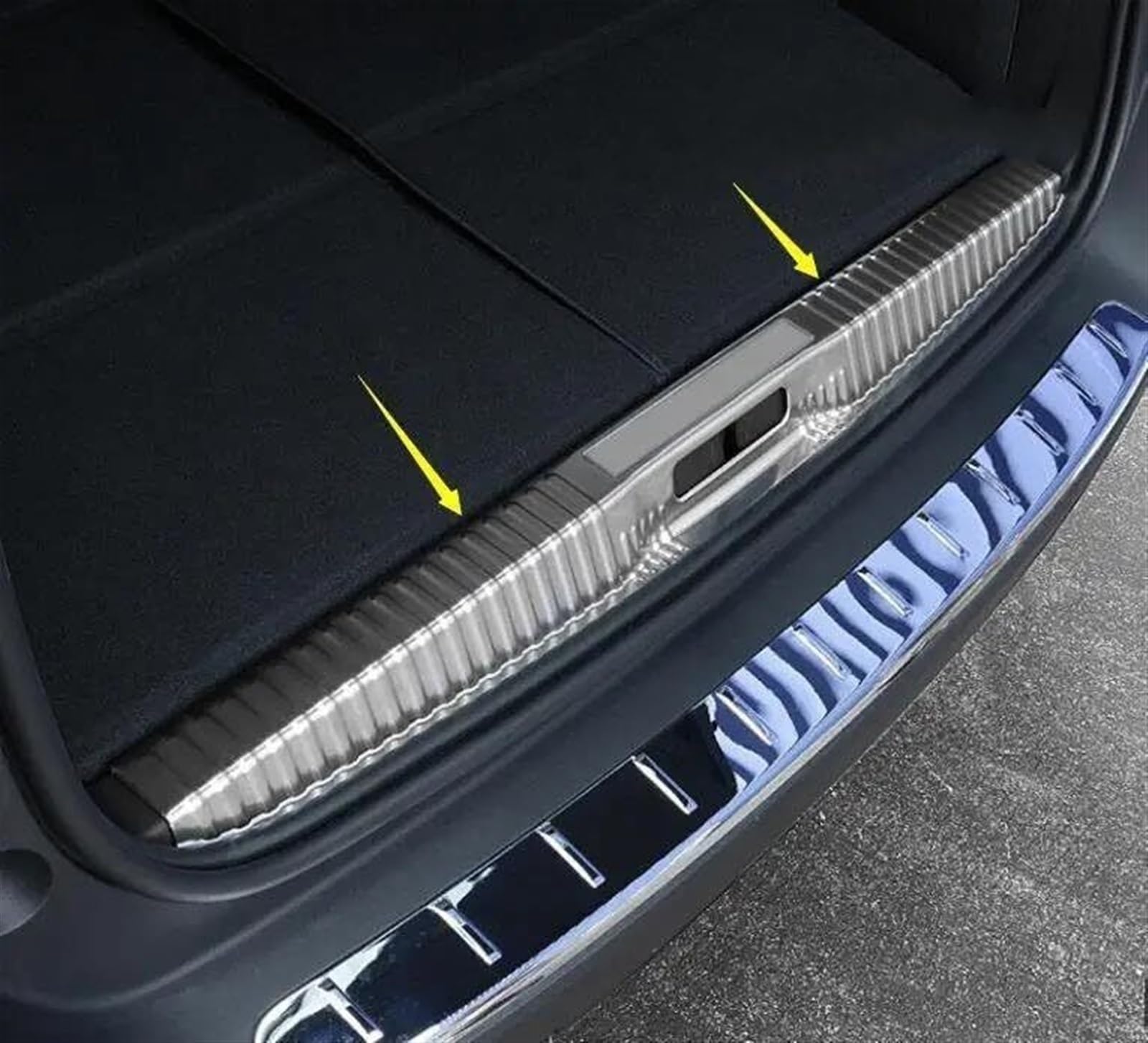 Protezione del bagagliaio posteriore dell'auto Strisce di protezione per paraurti posteriore per interno per auto, per Peugeot 5008 GT 2017-2019
