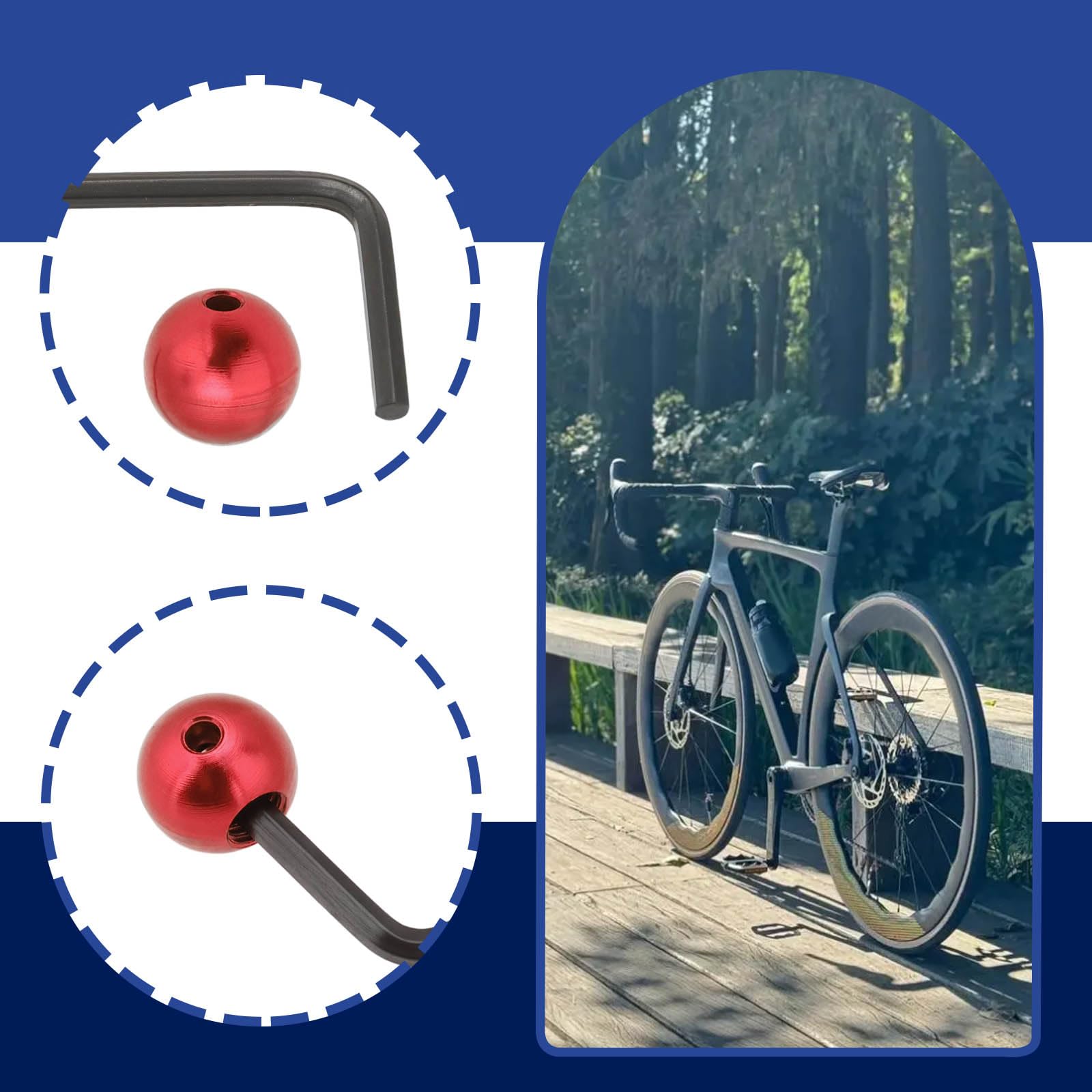 OTOTEC 4 tapas de cable de freno de bicicleta de aleación de aluminio con llave para cables de freno y cambio de bicicleta, 3,7 x 8,6 mm, color rojo
