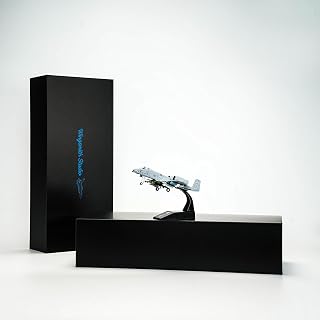 Wingsmith Model A-10 Warthog Thunderbolt II Diecast Airplane Kits for Adults, Military Aircraft Model with Display Frame & Posters, Unique Gift for Men, Dad, Husband