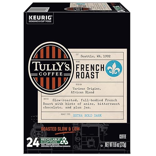 Miniatura 87 de Tully's Coffee Italian Roast, Keurig Cápsulas K-Cup de una sola porción, café tostado oscuro, 72