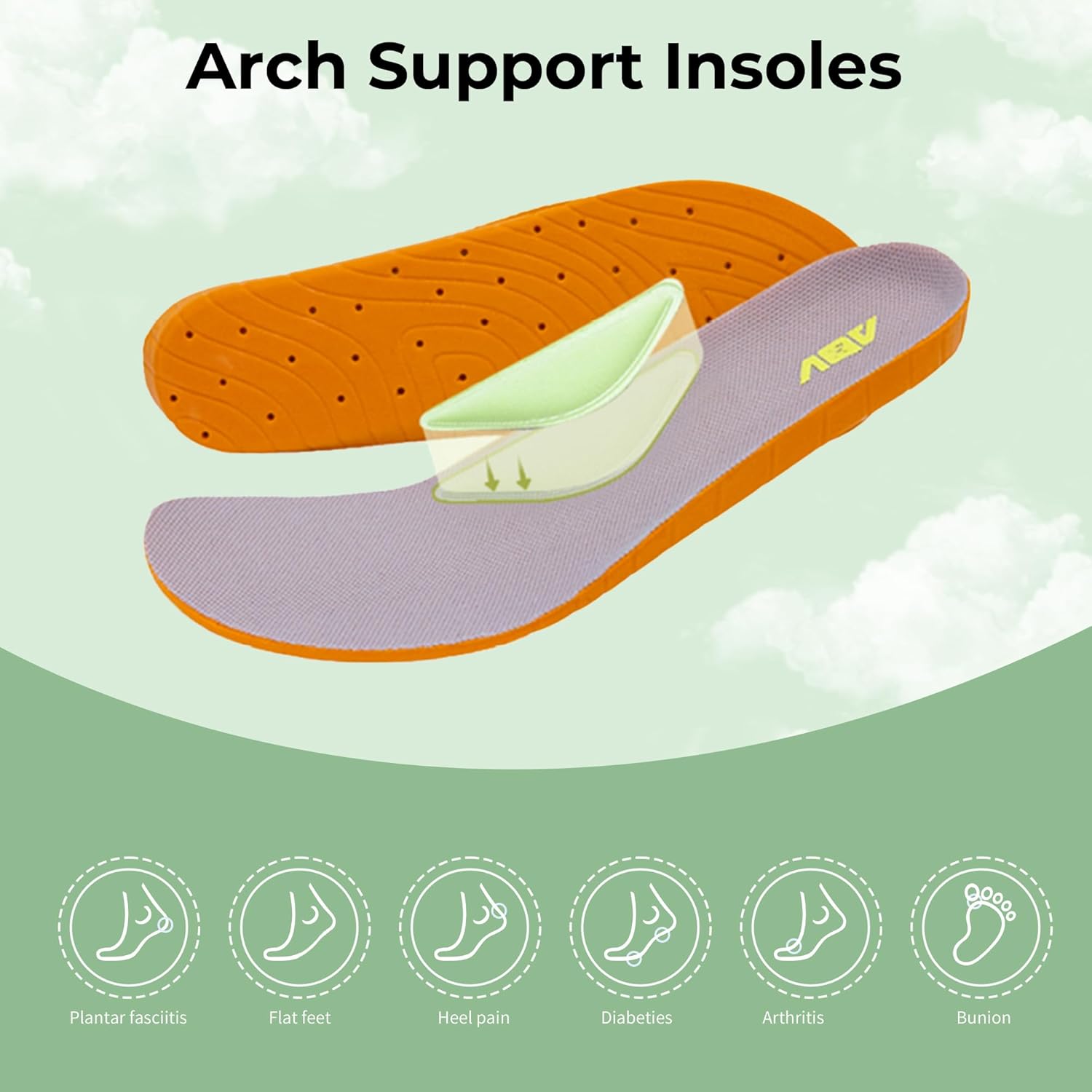 IIV Womens Wide Toe Box Walking Shoes Arch Support Running Shoe Plantar Fasciitis Tennis Sneakers Orthotic for Pain Relief - Image 4