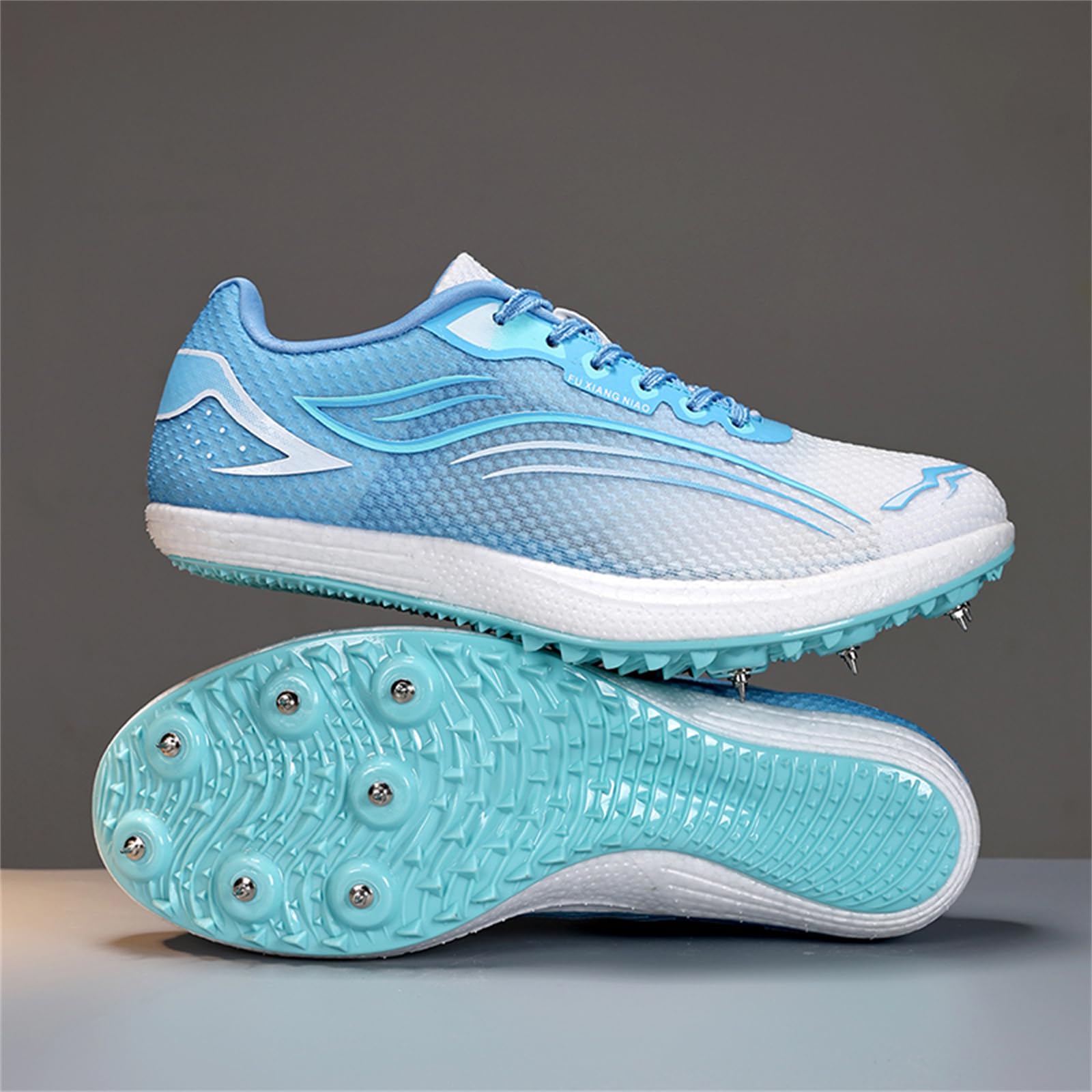 JiuQing Leichtathletik Schuhe Herren Damen 7 Spikes Laufschuhe Rennsport-Sneaker Leicht Bequem Springspikes Für Kinder