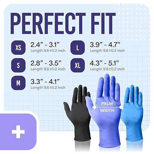 Miniatura 29 de Medtecs Guantes de nitrilo desechables, disponibles en 200 y 2000 piezas, grado médico, clasificación quimiológica, 4 mil, sin látex, sin polvo