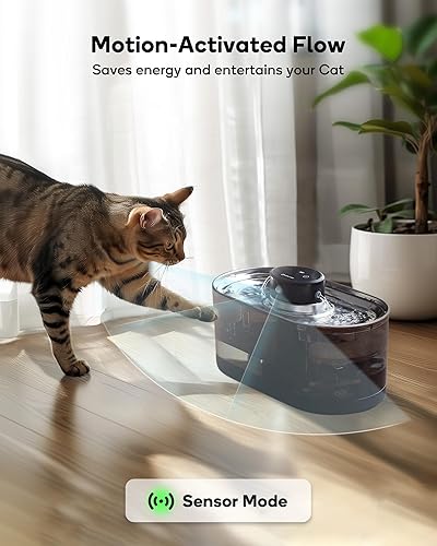 Miniatura 3 de Fuente de agua inalámbrica para gatos, fuente inalámbrica de 108 oz3.2 L para beber, fuentes de agua para mascotas para gatos en interiores,