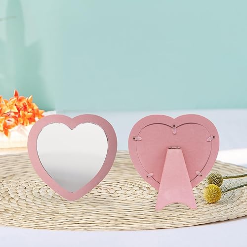 Miniatura 8 de Healifty 20 piezas de mini espejos en forma de corazón, azulejos de mosaico de vidrio para decoración del hogar, proyectos de manualidades,