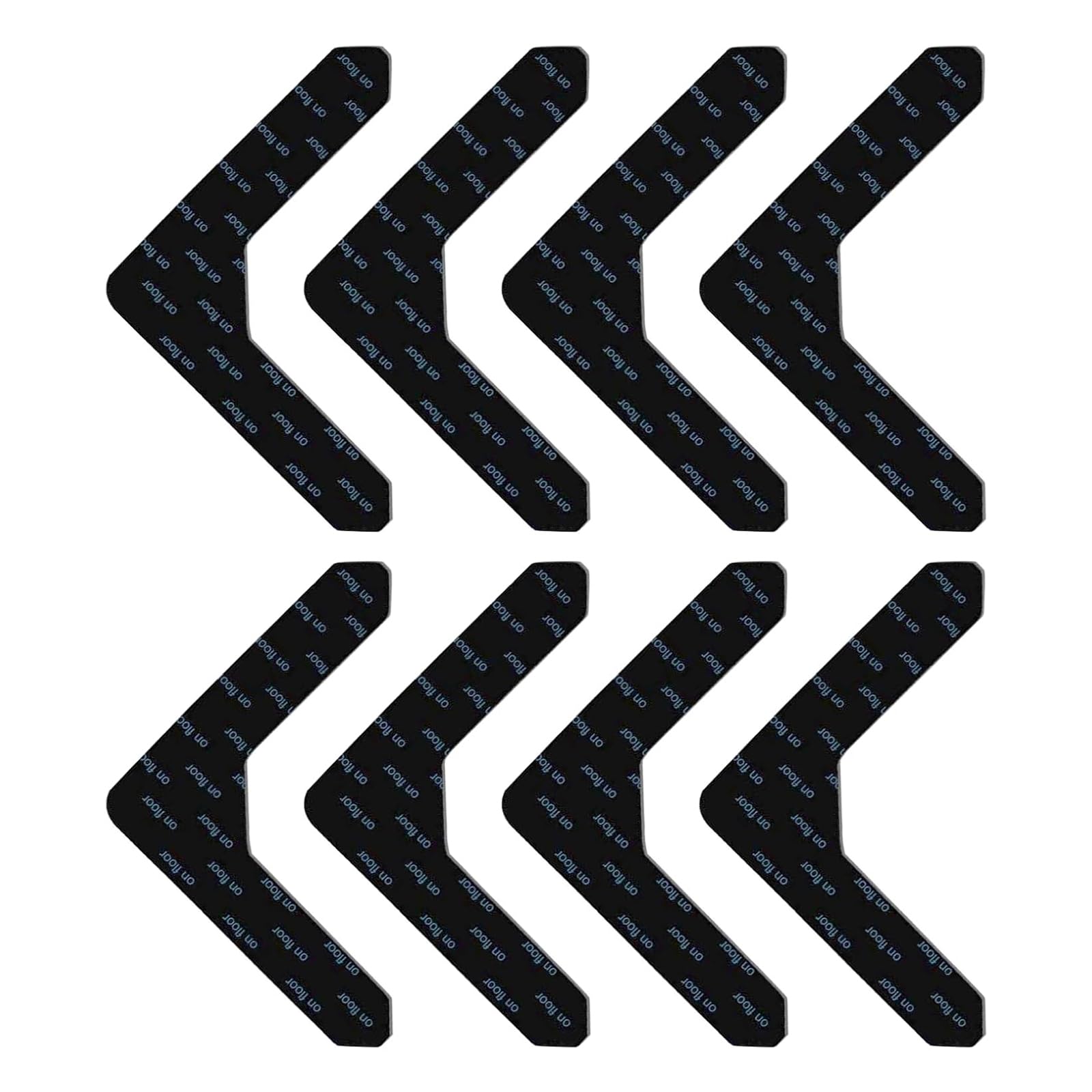 Yevon Black Rug Gripper Anti Slip: 8Pcs Rug Grippers For Laminate, Wooden, Tiled Floors - L-Shaped Carpet Grippers For Rugs On Top Of Carpet, Strongly Stops Rugs From Curling And Moving