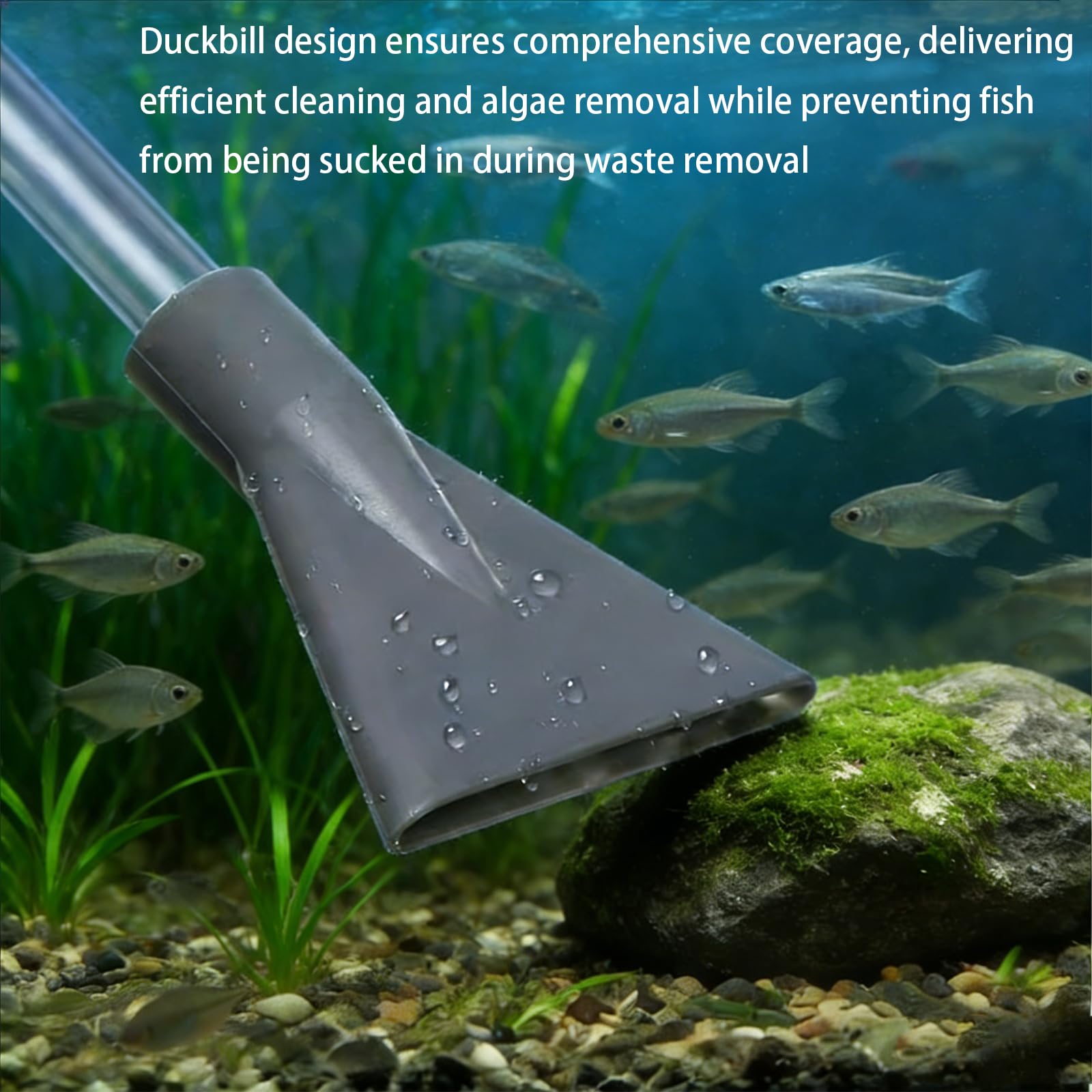 Nettoyage Aquarium, Pompe Siphon, Brosse Aquarium, Convient pour Les Changements d'eau Quotidiens, Le Nettoyage des Débris et Le Grattage des Algues sur Les Parois de L'aquarium