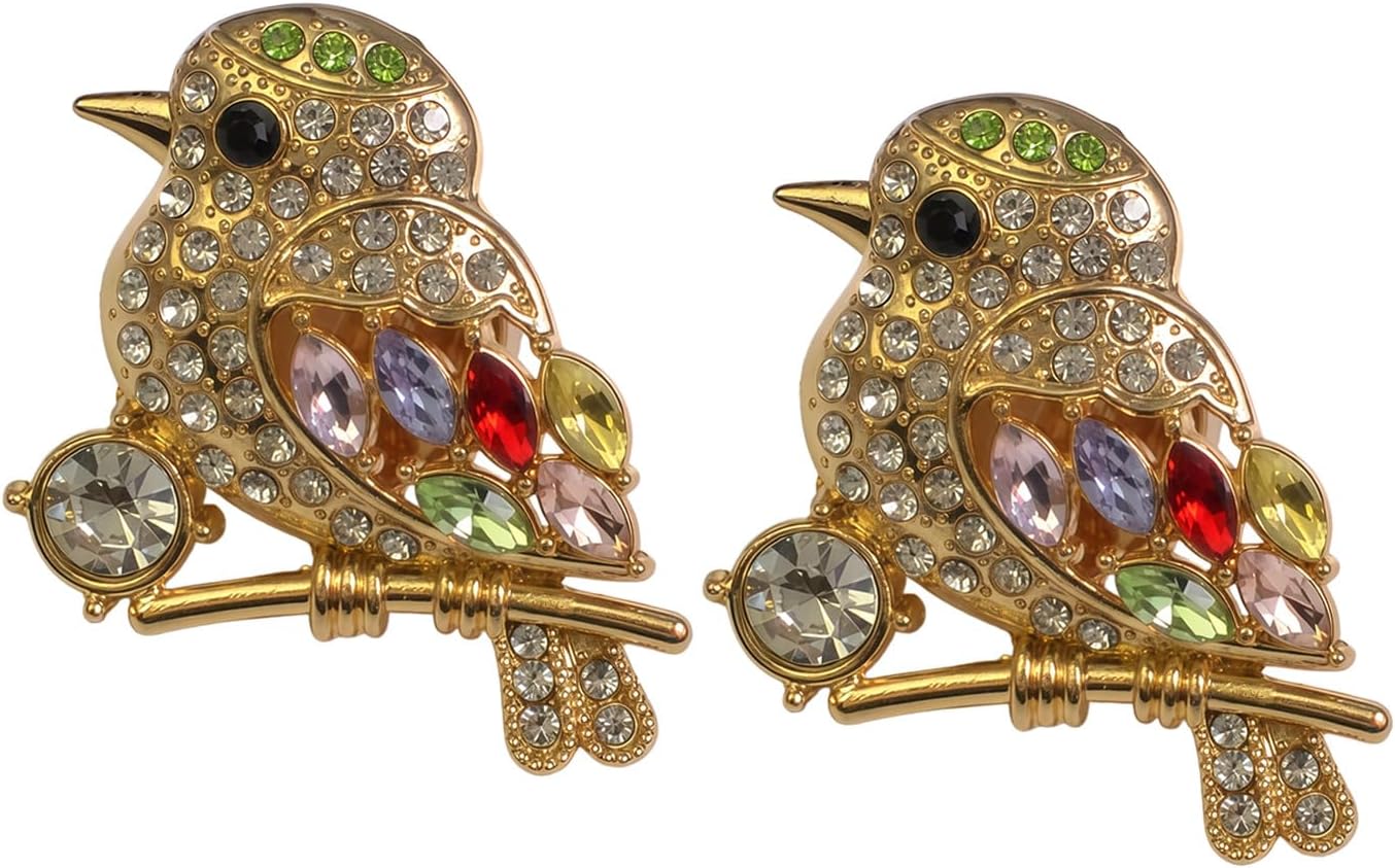 Decorative Bird Apparel Accent Pair for Clothing Embellishment, Branch Design with Stone Detail for Shirts and Apparel Wear Bird Shirt Decoration Accessory Clothing Embellishment Accent Branch Detail